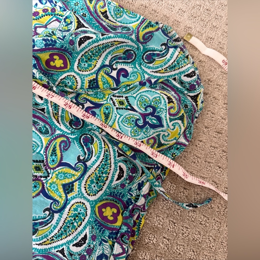 Athleta Surfside Tunic Swim Cover Up Long Sleeve Paisley Turquoise XS - Picture 7 of 8